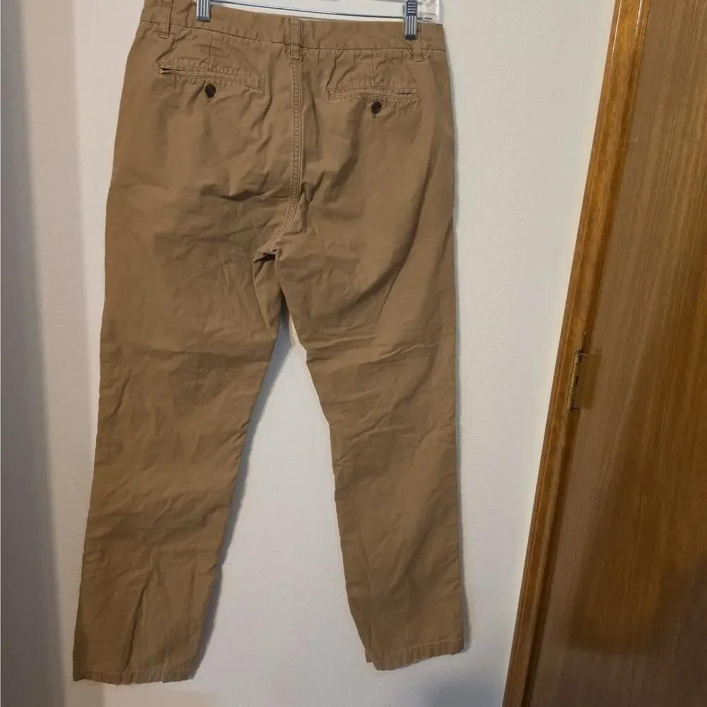 Bonobos Pants Mens 34X34 Tan Khakis Chino Stretch Flat Front Straight Full Lined